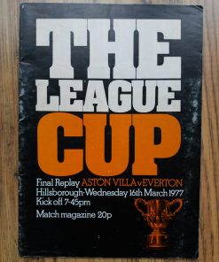 1977 League Cup Final Replay Programme - Aston Villa vs Everton #2
