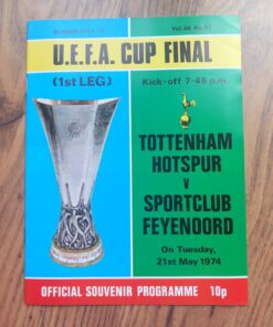 1974 UEFA Final Programme - Tottenham / Spurs vs Feyenoord