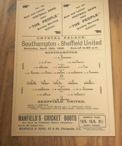 1902 FA Cup Final Programme - Sheff Utd vs Southampton (double sided)