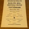 1901 FA Cup Final Replay Programme - Tottenham v Sheff Utd (double sided)